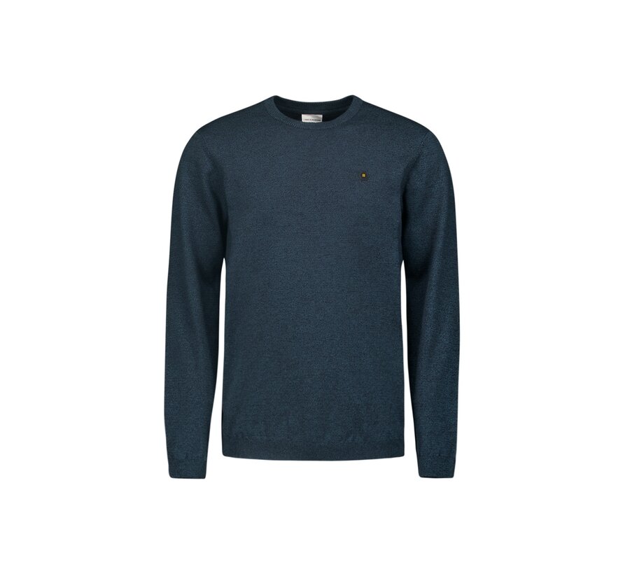 Pullover Crewneck 2 Coloured Melange Navy (N2180 - 037)