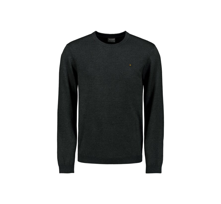 Pullover Crewneck 2 Coloured Melange Dark Grey (N2180 - 023)