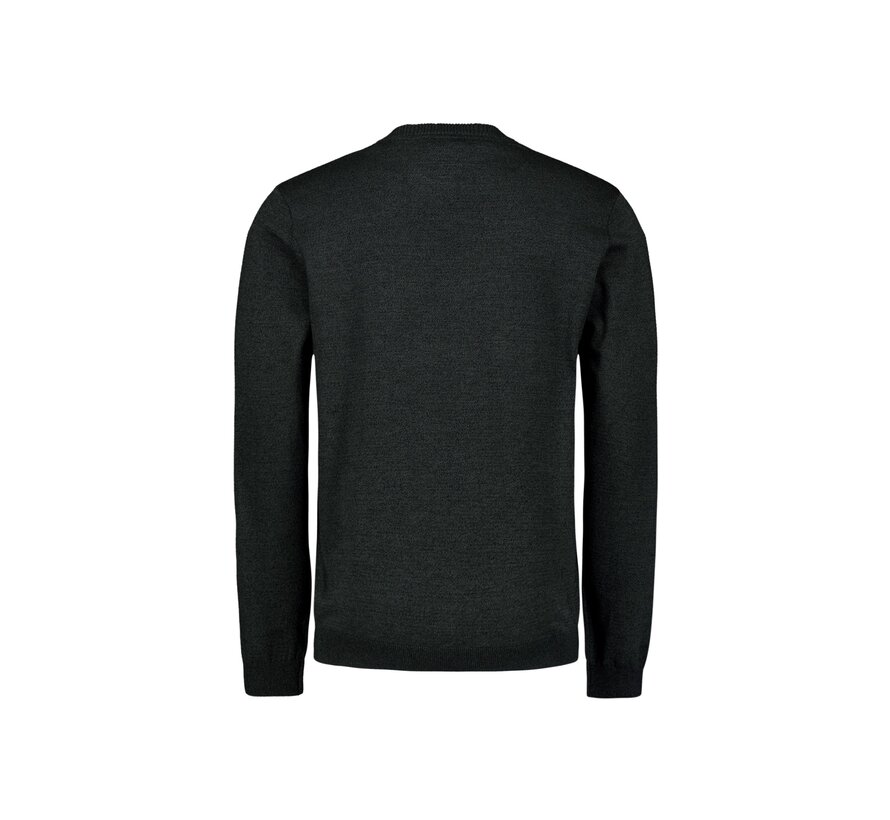 Pullover Crewneck 2 Coloured Melange Dark Grey (N2180 - 023)