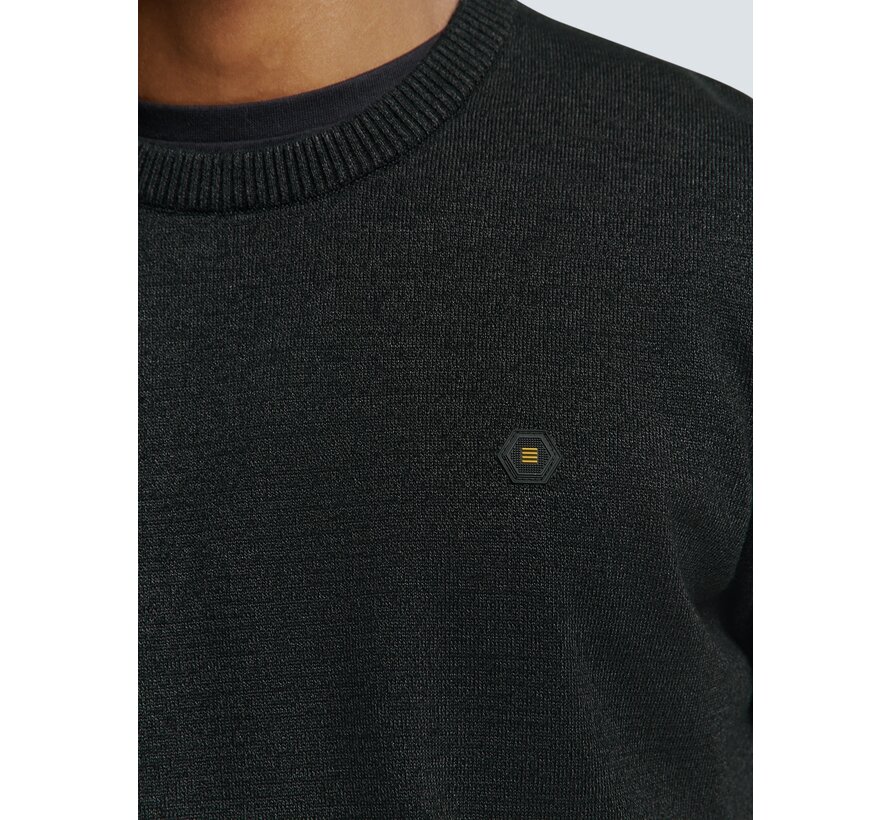 Pullover Crewneck 2 Coloured Melange Dark Grey (N2180 - 023)