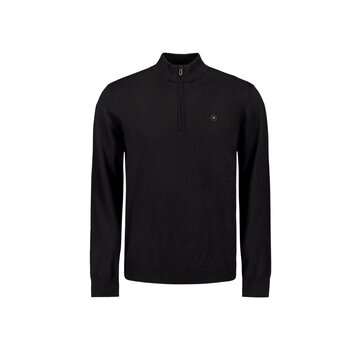 No Excess Pullover Half Zip 2 Coloured Melange Black (N2185 - 020)