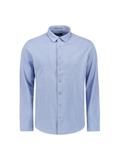 No Excess Shirt Jersey Pique Stretch Office Blue (N4186 - 166)