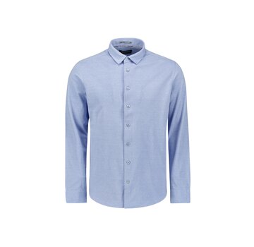 No Excess Shirt Jersey Pique Stretch Office Blue (N4186 - 166)