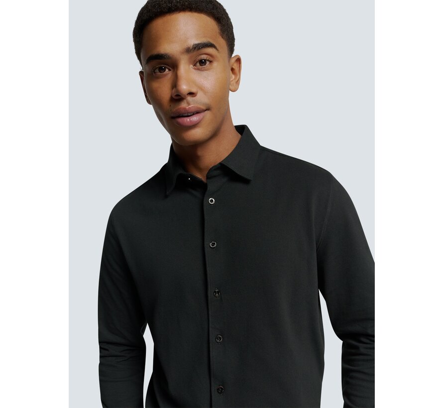 Shirt Jersey Pique Stretch Black (N4186 - 020)