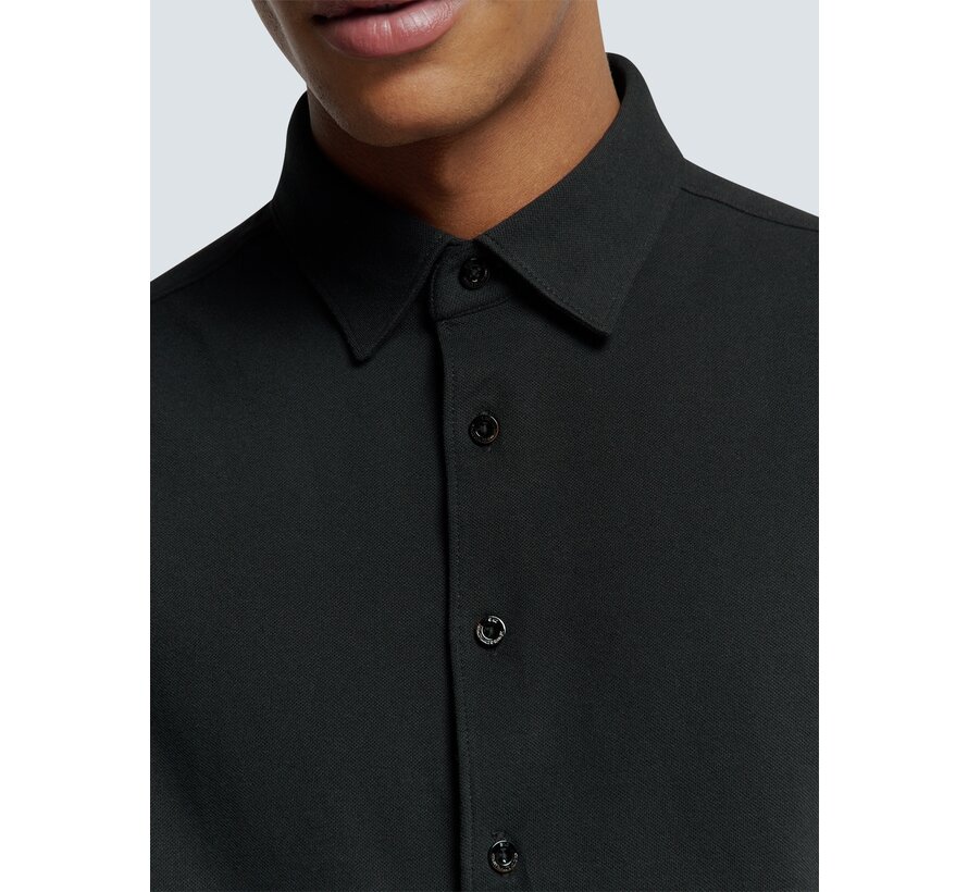 Shirt Jersey Pique Stretch Black (N4186 - 020)