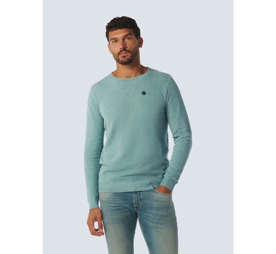 Pullover Crewneck 2 Coloured Jacquard Pacific (23230121 - 153)