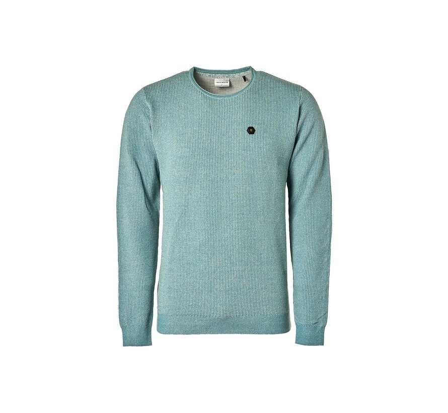 Pullover Crewneck 2 Coloured Jacquard Pacific (23230121 - 153)