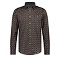 shirt lange mouw abstract flower stretch dark Brown (42.6547 - 141)