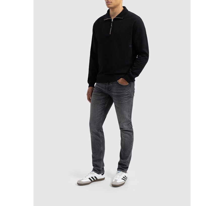 Loose Fit Sweaters Halfzip LS Black (24030319 - 02)