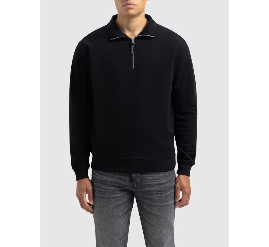 Loose Fit Sweaters Halfzip LS Black (24030319 - 02)