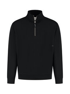 Pure Path Loose Fit Sweaters Halfzip LS Black (24030319 - 02)