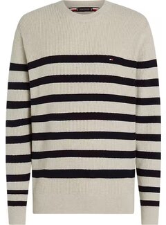 Tommy Hilfiger STRUCTURE CREW  NK, 0A4 Oatmilk Htr / Desert Sky (MW0MW36525 - 0A4)