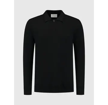 Pure Path Regular fit Knitwear Polo LS Black (24030806 - 02)