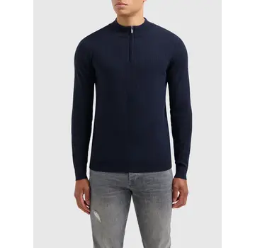 Pure Path Regular fit Knitwear Halfzip LS Navy (24030804 - 07)