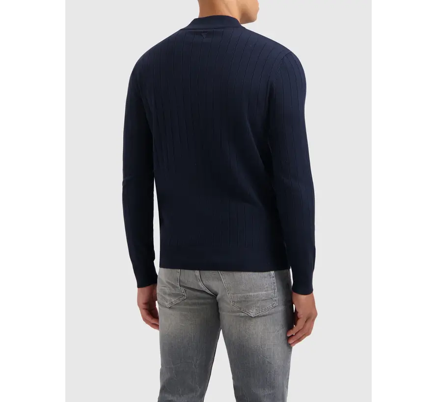 Regular fit Knitwear Halfzip LS Navy (24030804 - 07)