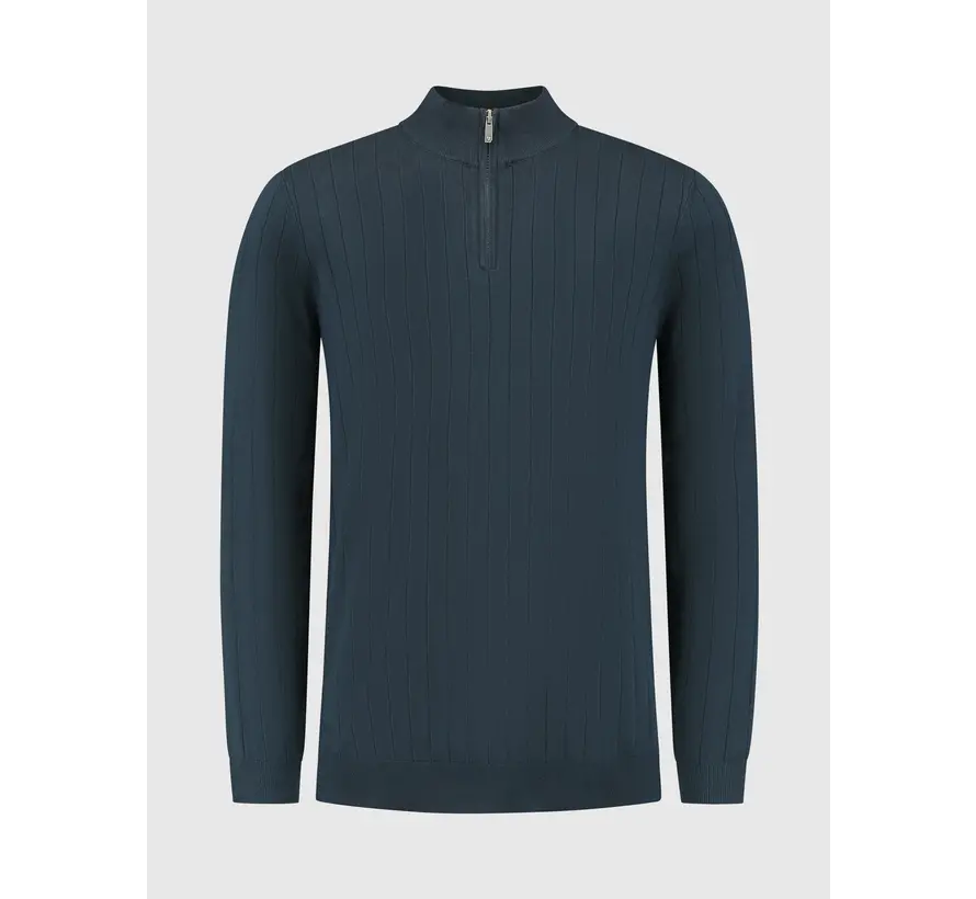 Regular fit Knitwear Halfzip LS Navy (24030804 - 07)