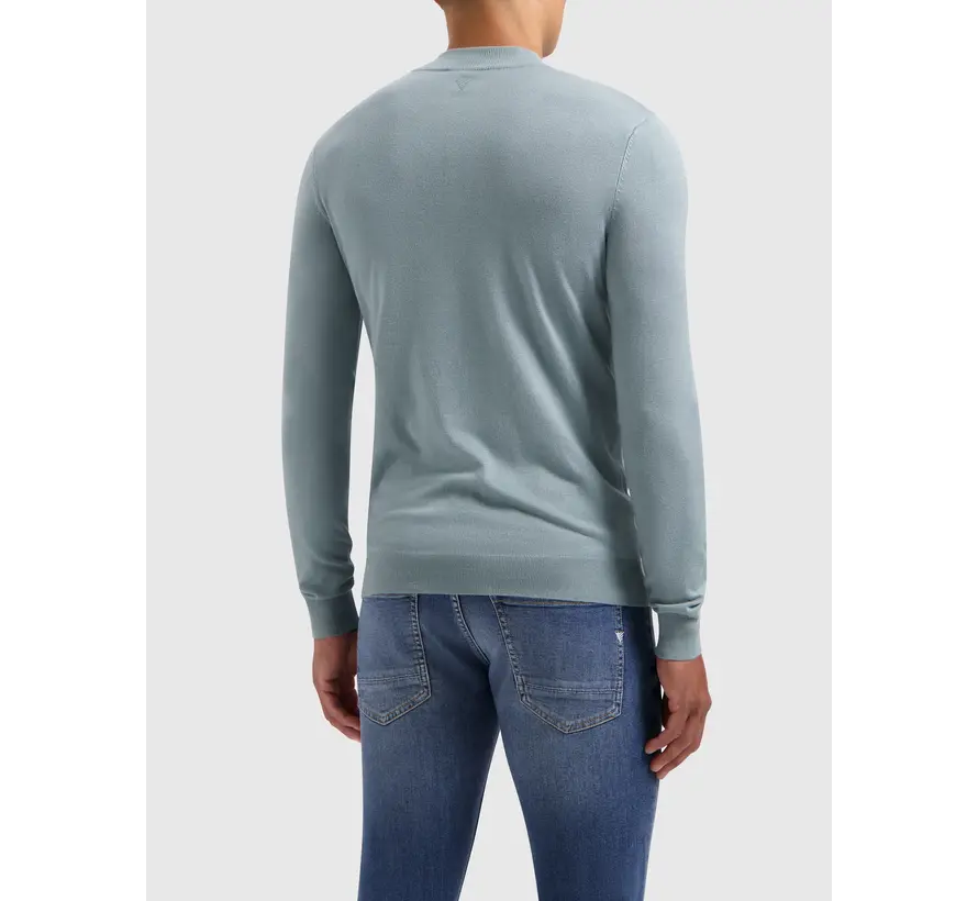 Regular fit Knitwear Halfzip LS Blue Grey (24030803 - 93)