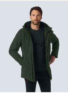 No Excess Jacket Medium Long Fit Hooded Softshell Stretch Dark Moss (25630818 - 186)