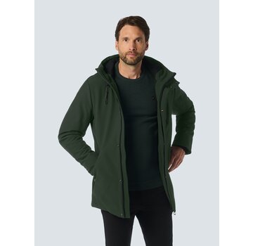No Excess Jacket Medium Long Fit Hooded Softshell Stretch Dark Moss (25630818 - 186)