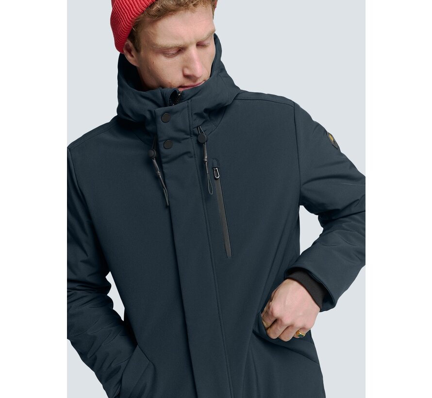 Jacket Medium Long Fit Hooded Softshell Stretch Night (25630818 - 078)