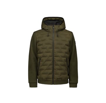 No Excess Jacket Short Fit Sealed Hooded Knitted Mix Taupe (25630809 - 044)