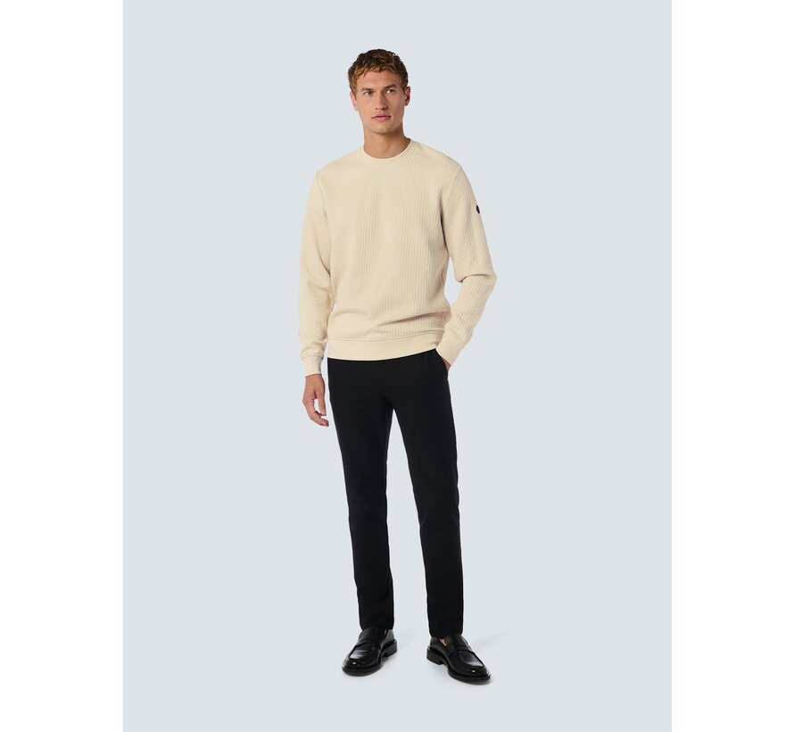 Sweater Crewneck Double Layer Jacquard Stretch Cement (25100908 - 122)