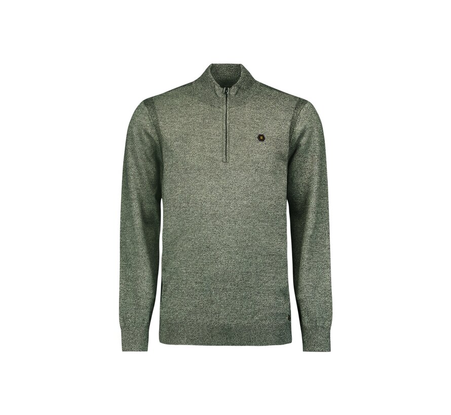 Pullover Half Zip 2 Coloured Melange Smoke (25210885SN - 049)