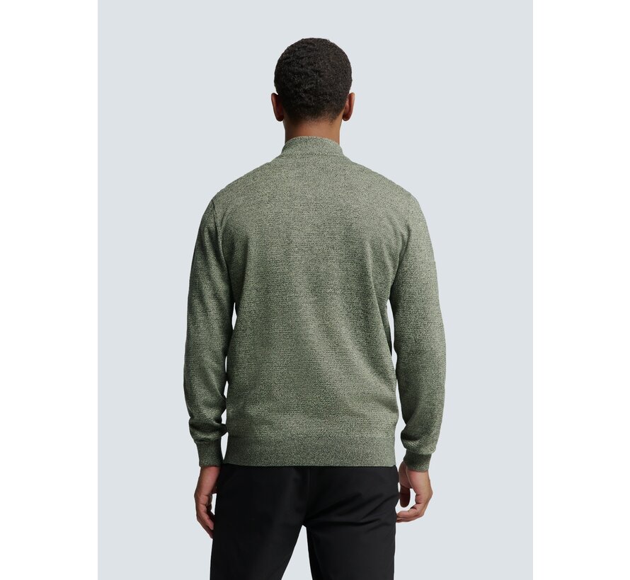 Pullover Half Zip 2 Coloured Melange Smoke (25210885SN - 049)