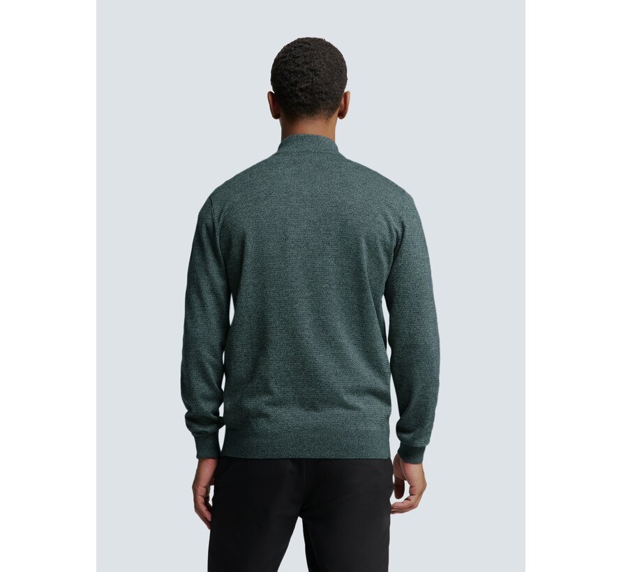 Pullover Half Zip 2 Coloured Melange Cloud (25210885SN - 130)