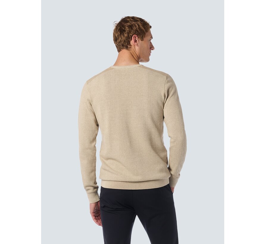 Pullover Crewneck 2 Coloured Jacquard Cement (25230821SN - 122)