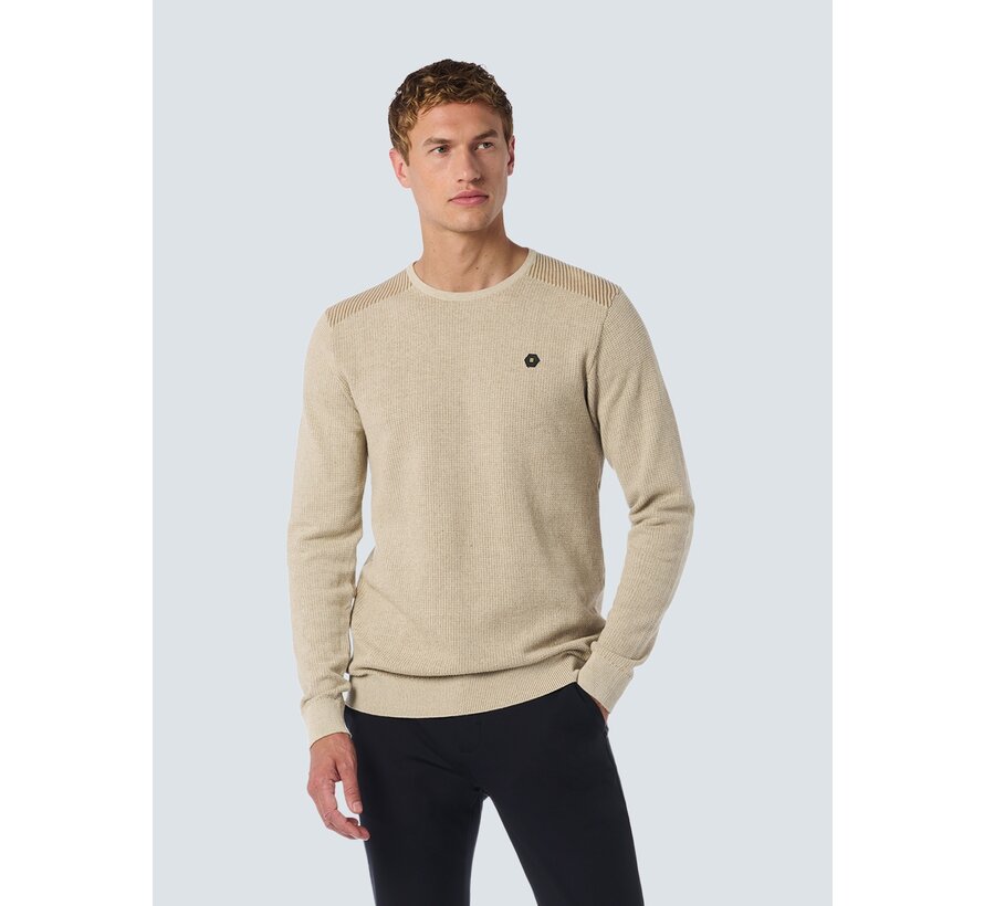 Pullover Crewneck 2 Coloured Jacquard Cement (25230821SN - 122)