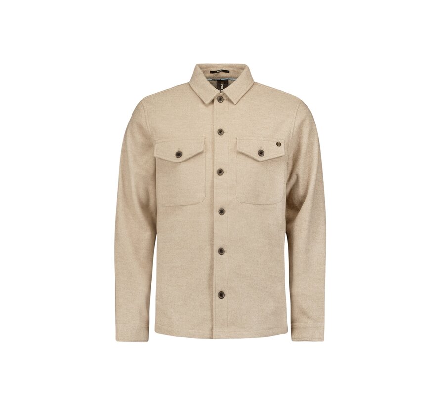 Overshirt Button Closure Melange Khaki (25510903 - 043)