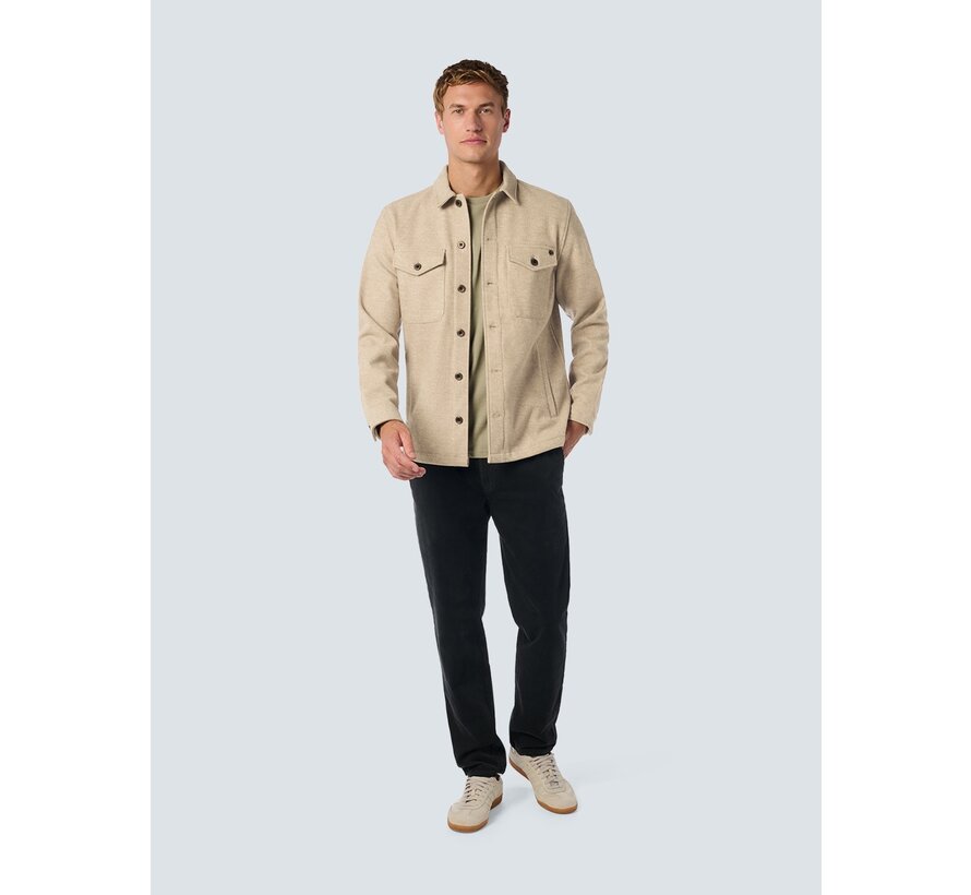 Overshirt Button Closure Melange Khaki (25510903 - 043)
