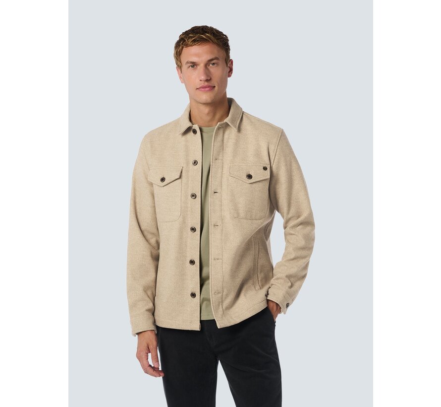 Overshirt Button Closure Melange Khaki (25510903 - 043)