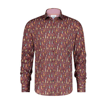 A Fish Named Fred Overhemd Colorful Paddles Burgundy (29.017.405)