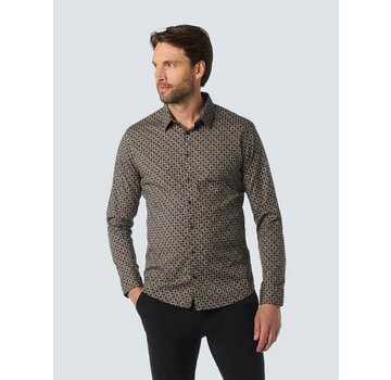 No Excess Shirt Stretch Allover Printed Aubergine (25430915 - 083)