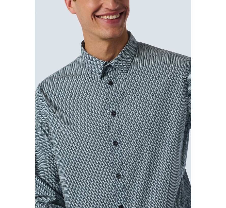 Shirt Stretch Allover Printed Night (25430823 - 078)