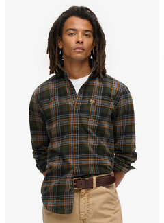 Superdry L/S COTTON LUMBERJACK SHIRT Buckshot Check Olive (M4010727A - B6C)