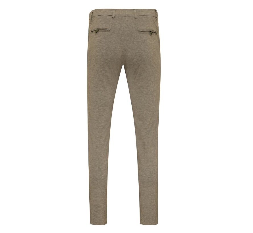 DECLAN Uni trouser with small detail Light brown (TRPAIE156 - 401)