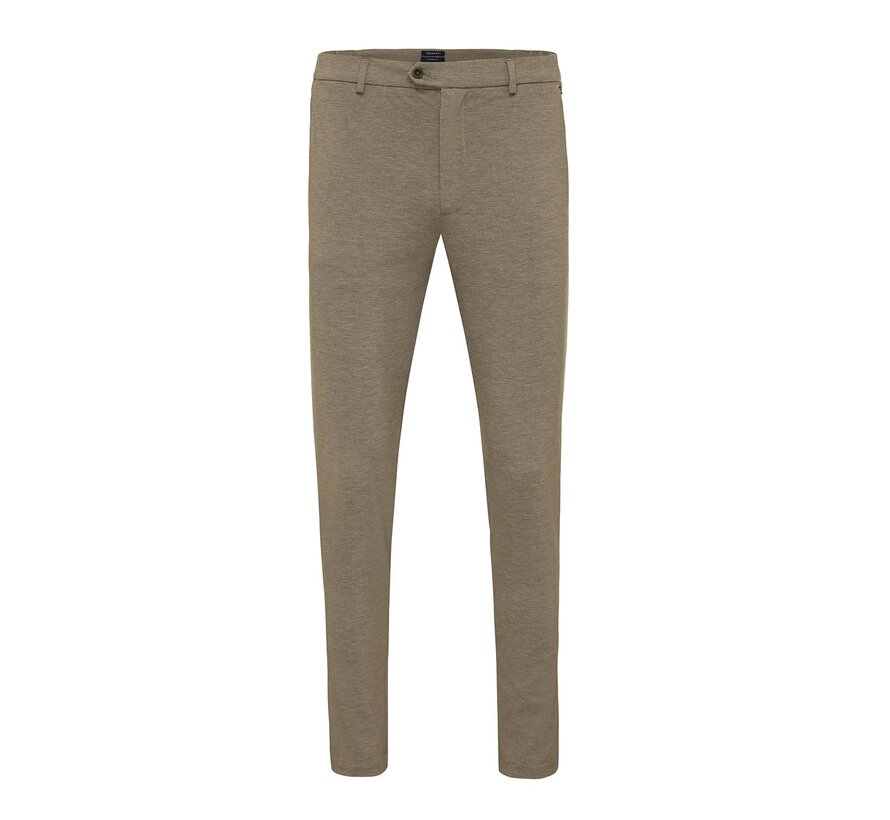 DECLAN Uni trouser with small detail Light brown (TRPAIE156 - 401)