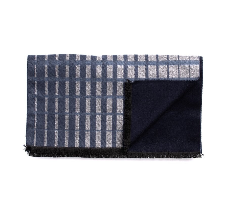 DEAGON Viscose scarf with faded stripes Blue (TRSCIE209 - 800)