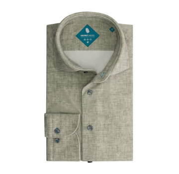 District Indigo Overhemd Pique Performance Mel. Light Green (7.42.025.776 - 078)