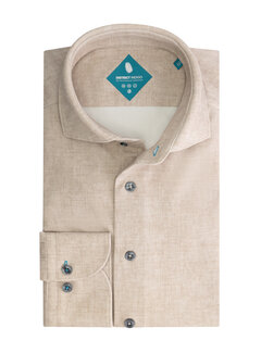 District Indigo Overhemd Pique Performance Mel. Beige (7.42.025.776 - 048)