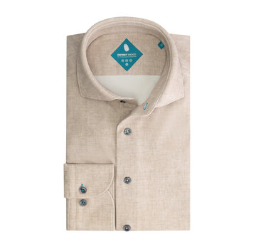 District Indigo Overhemd Pique Performance Mel. Beige (7.42.025.776 - 048)