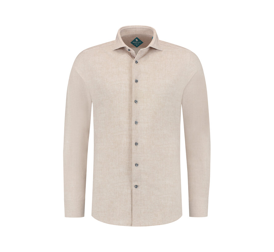 Overhemd Pique Performance Mel. Beige (7.42.025.776 - 048)
