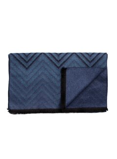 Tresanti DEMOCRITO Viscose scarf with faded fishbone Blue (TRSCIE217 - 800)