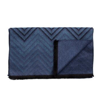 Tresanti DEMOCRITO Viscose scarf with faded fishbone Blue (TRSCIE217 - 800)