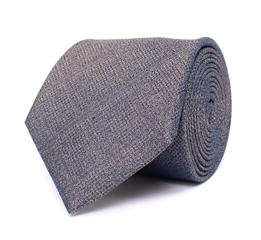 DEVONTA Silk tie with melange check Brown (TRTIIE347 - 400)