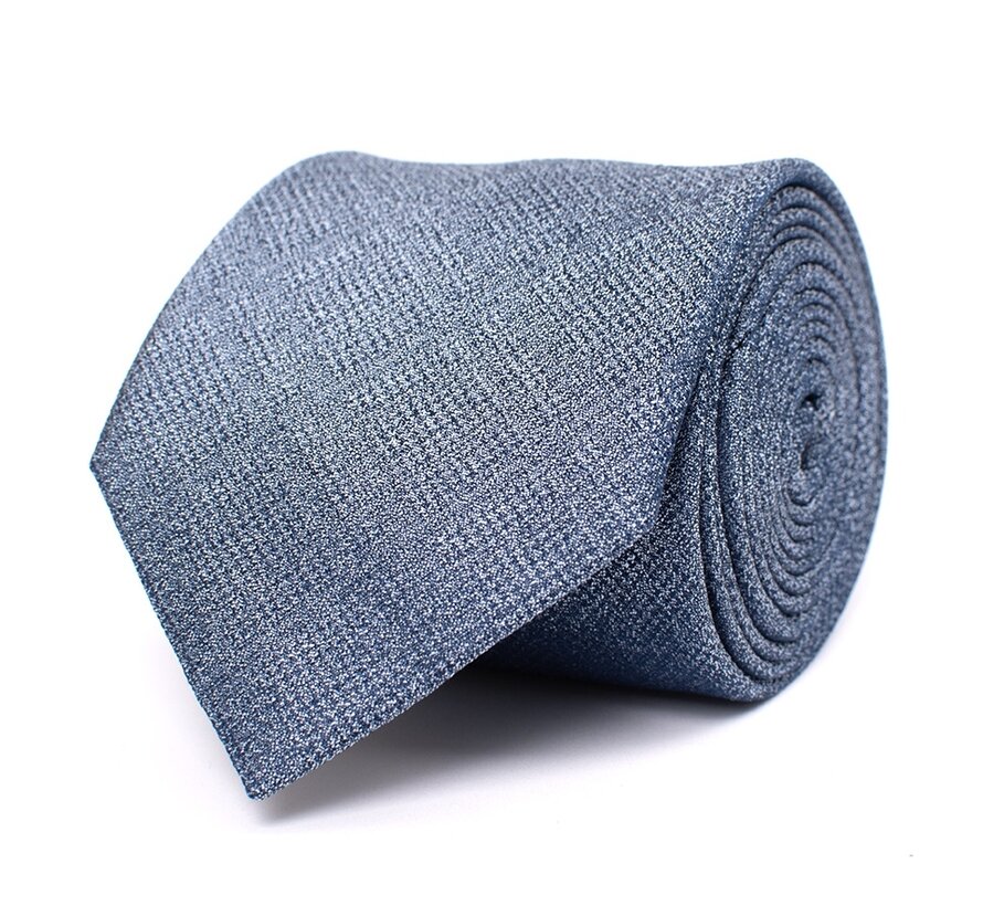 DEVONTA Silk tie with melange check Blue (TRTIIE347 - 800)