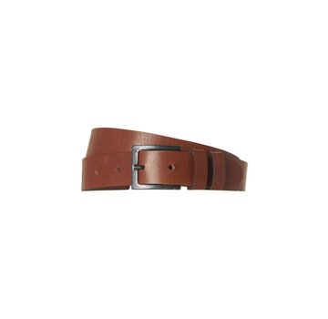 No Excess Belt Leather Buckle Camel/Cognac (NBLT02 - 140)